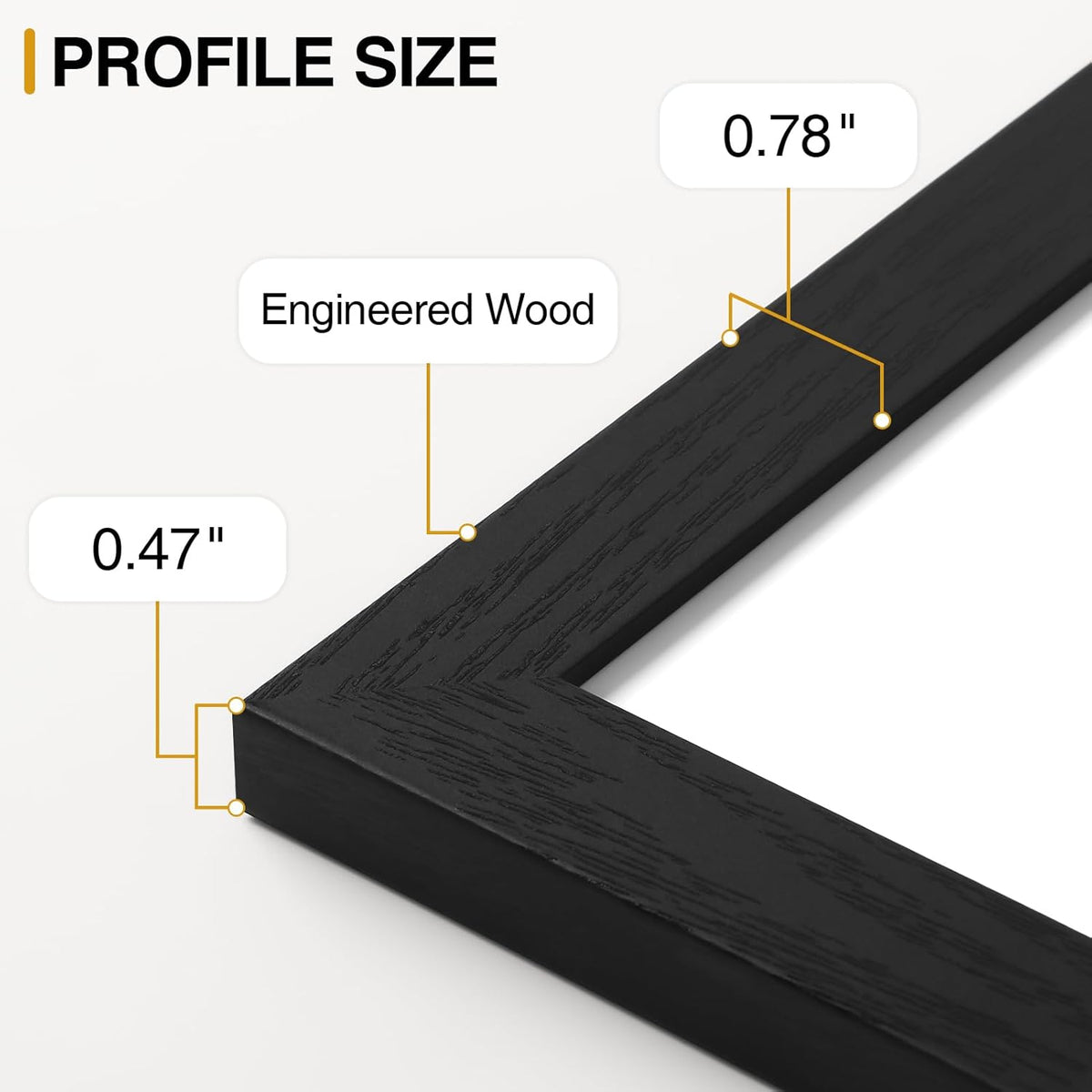 Vittanly 15 Pack Picture Frames Collage Wall Decor for Mounting or Tabletop Display, Gallery Frame Set for Family, Multi Sizes Including 3pcs 8x10, 6pcs 5x7, 6pcs 4x6, Black