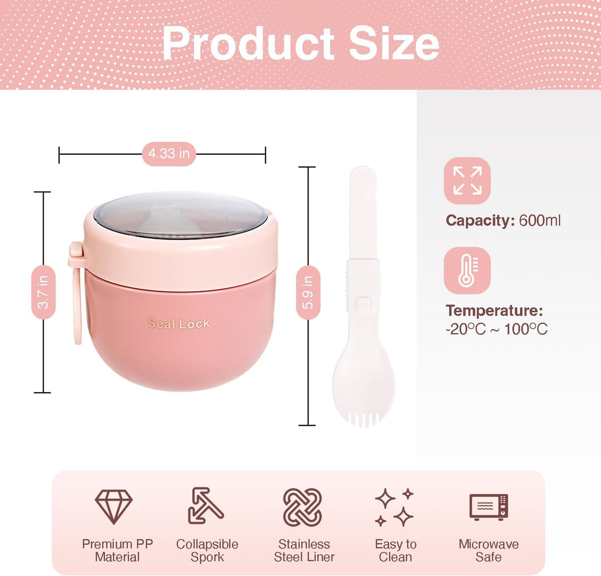 Overnight Oats Container 20oz Canning Jars Food Storage Containers With Lids Meal Prep Containers Reusable Yogurt Cups Cereal Containers Storage Lunch Box Containers Overnight Oats Containers With Lid