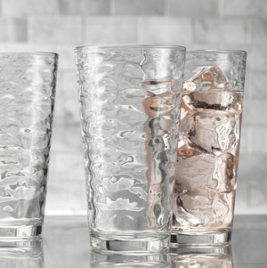 Glaver's Drinking Glasses Set of 10 Highball Glass Cups, 17 Oz Cooler Glassware. Home and Bar Everyday Basic Drinkware Elegant Kitchen Glasses for Water, Juice, Cocktails, Iced Tea.