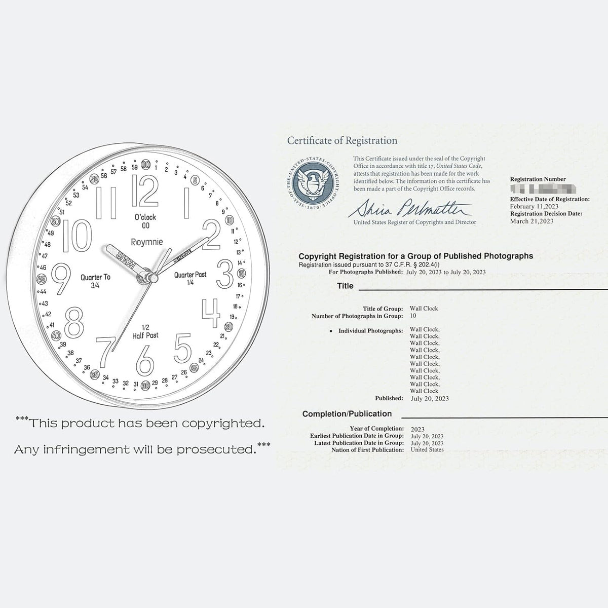 Wall Clock for Kids Learning to Tell Time Easily Non Ticking Battery Operated Kids Teaching Clock Silent Colorful Teaching Time Clock Decorative for Kids Room Classroom School (12 Inch)