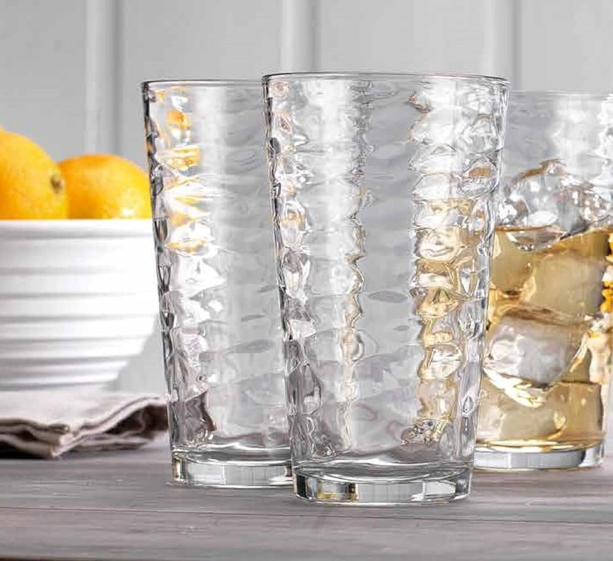 Glaver&#39;s Drinking Glasses Set of 10 Highball Glass Cups, 17 Oz Cooler Glassware. Home and Bar Everyday Basic Drinkware Elegant Kitchen Glasses for Water, Juice, Cocktails, Iced Tea.