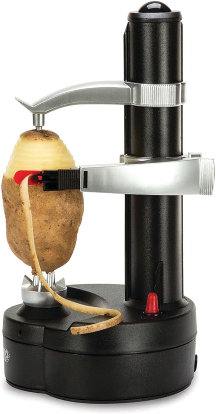Starfrit Rotato Express Electric Peeler - 2 Spare Blades - Safe &amp; Easy to Use - Effortlessly Peels Vegetables and Fruit