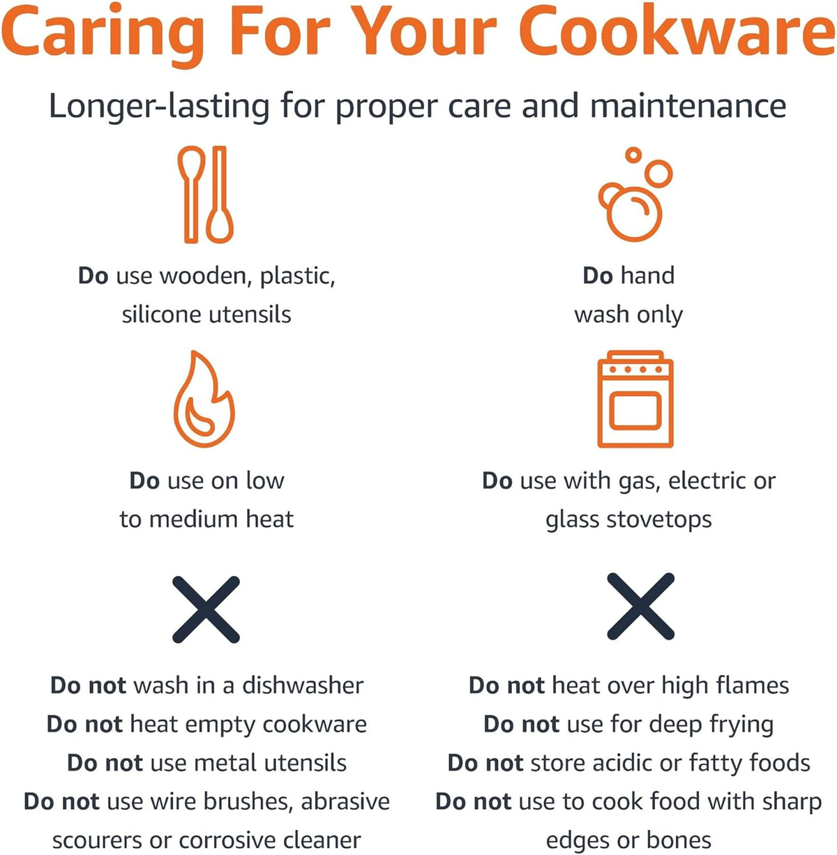 Amazon Basics Non Stick Kitchen Cookware 15-Piece Set, Non-Induction, Includes Pots, Pans, and Utensils, Black