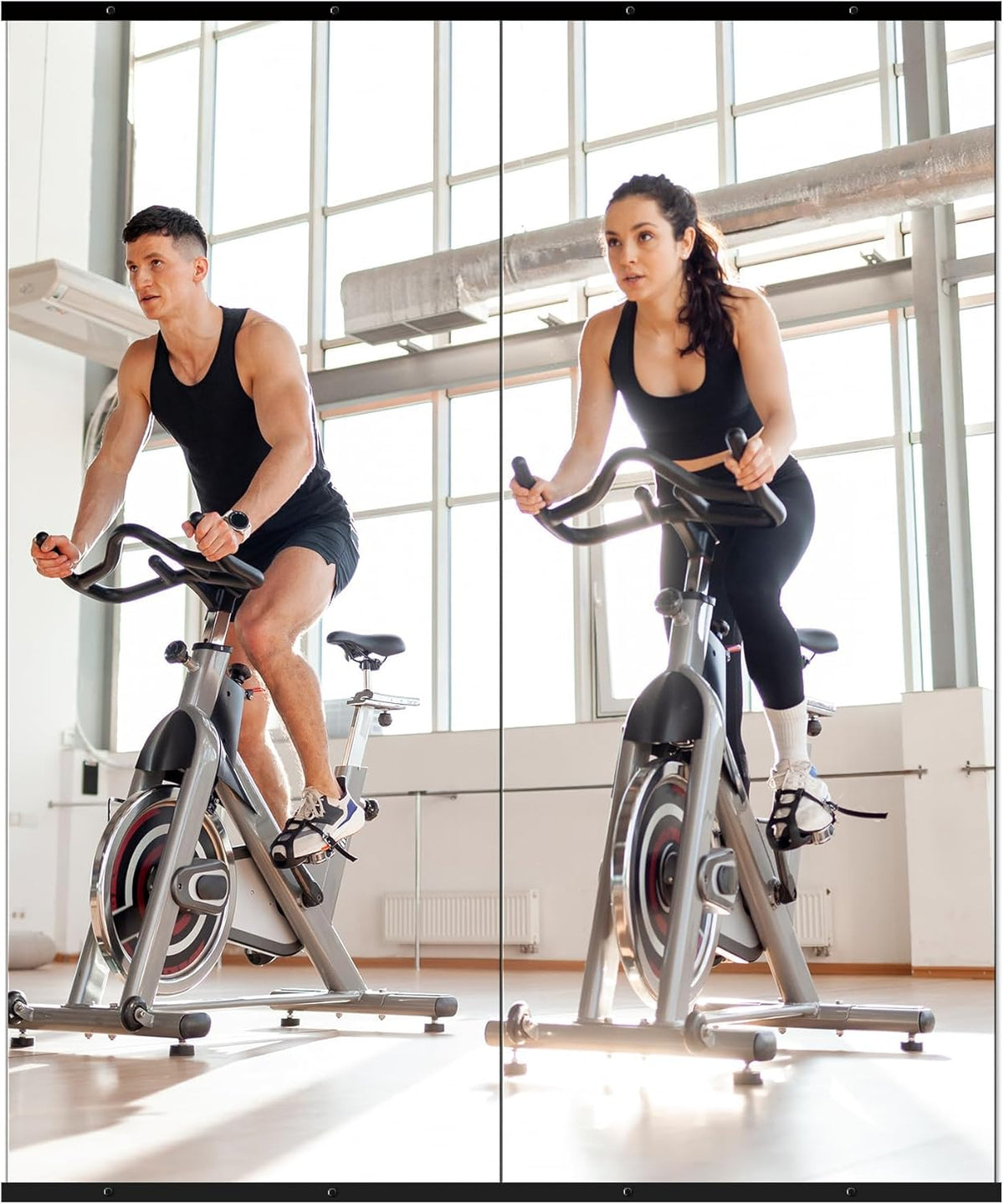 Full Length Mirror, Standing Large Floor Mirror with Aluminum Frame for Bedroom, Living Room, Bathroom(Black)