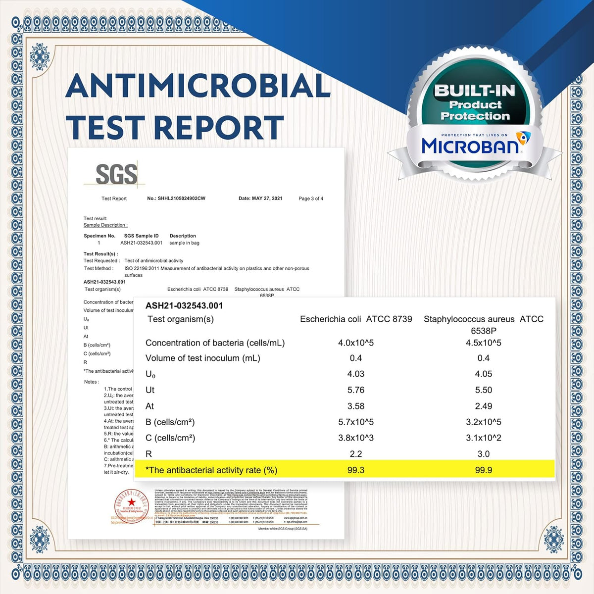 Neoflam Microban Protection Cutting Board 3 Piece Set, Stain &amp; Odor/BPA Free, Reversable Board, Upgraded Larger Juice Groove, Non-Slip EZ Grip Handle, Dishwasher Safe, Pastel