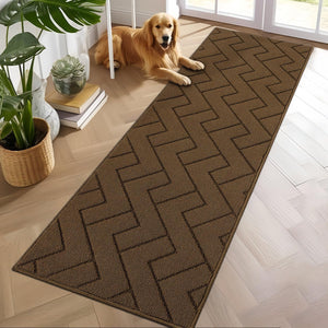 hicorfe Kitchen Rugs and Mats Sets,2 Pieces Super Absorbent Polypropylene Non-Slip Rug,Soft Comfort Floor Mat,Washable for Kitchen,Hallway,Office,Sink,Laundry(20" x 31.5"+20" x 48",Navy Blue)