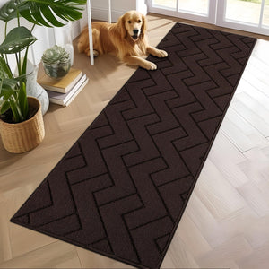 hicorfe Kitchen Rugs and Mats Sets,2 Pieces Super Absorbent Polypropylene Non-Slip Rug,Soft Comfort Floor Mat,Washable for Kitchen,Hallway,Office,Sink,Laundry(20" x 31.5"+20" x 48",Navy Blue)